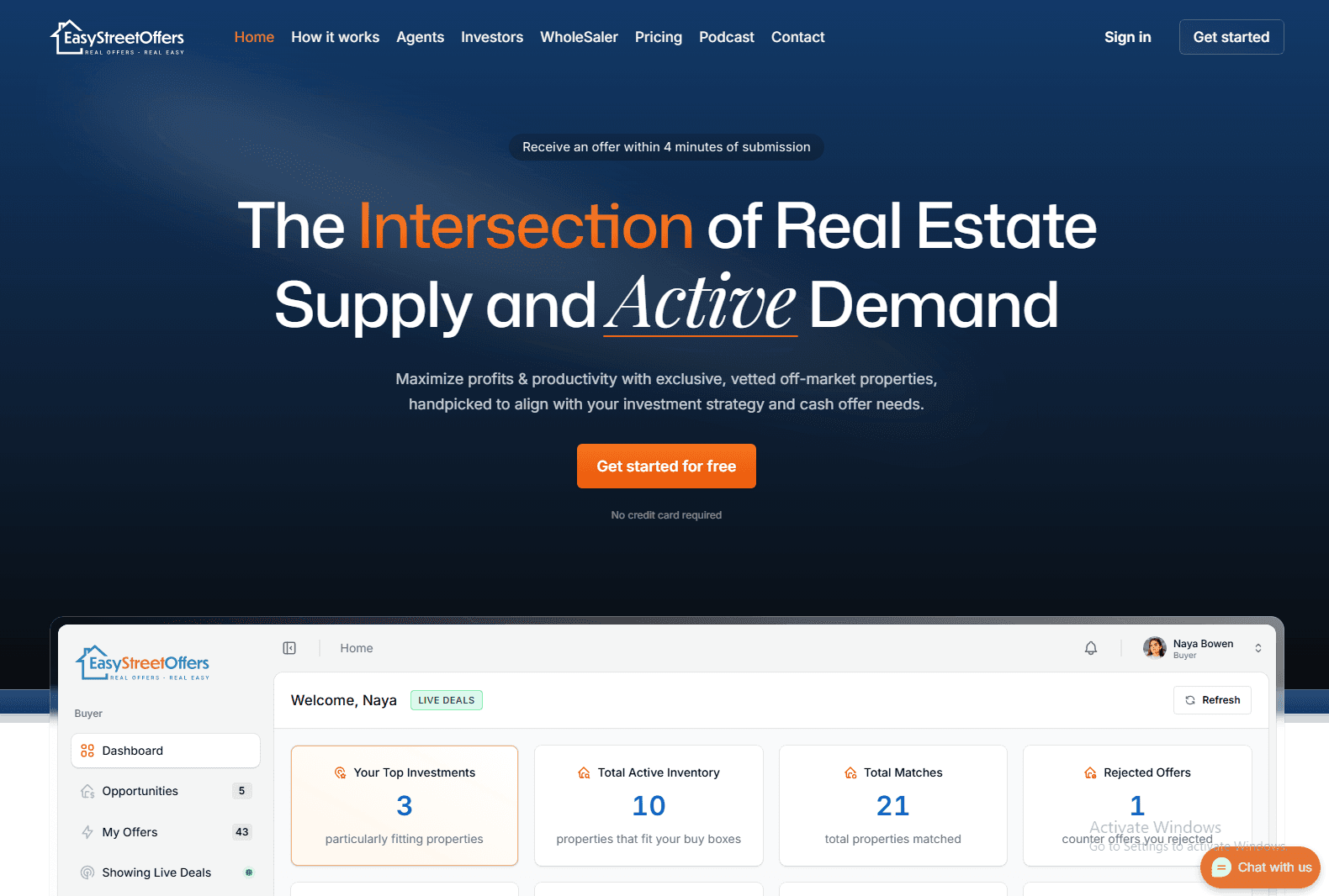 Screenshot of EasyStreetOffer - Real Estate